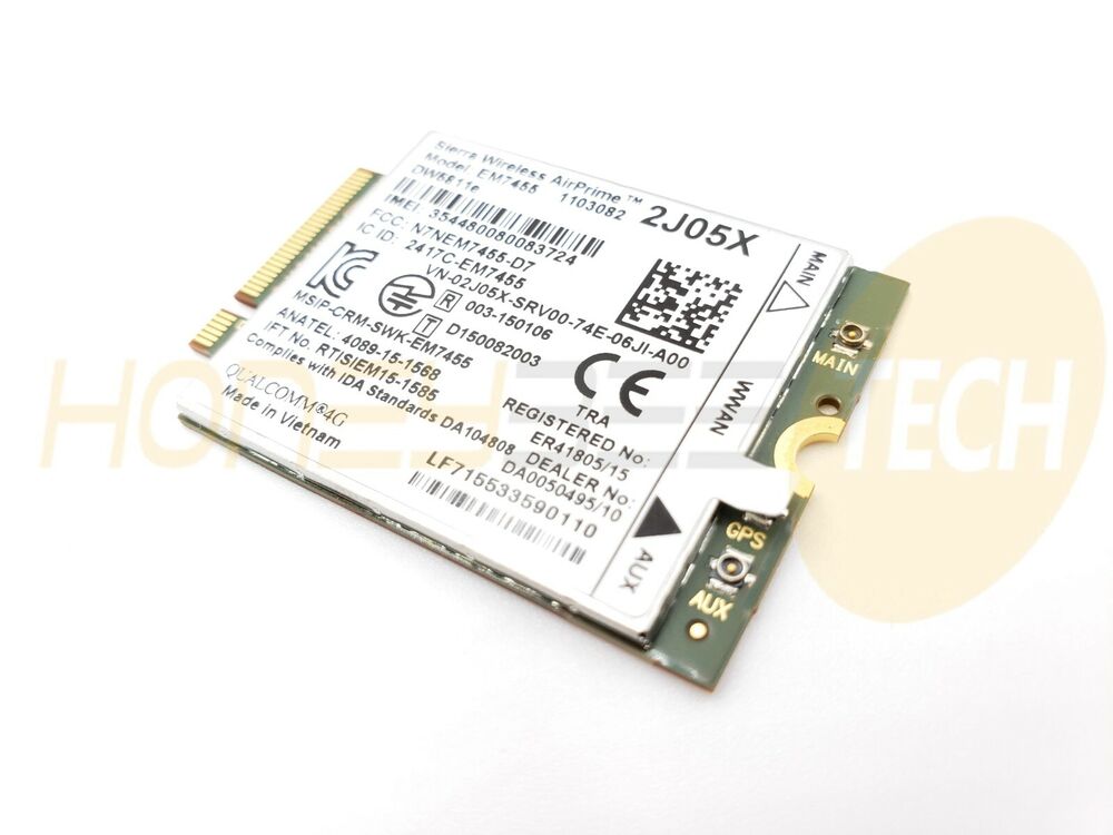 GENUINE DELL SIERRA WIRELESS DW5811e EM7455 AIRPRIME CARD 2J05X 02J05X TESTED - Honeybee-Technologies