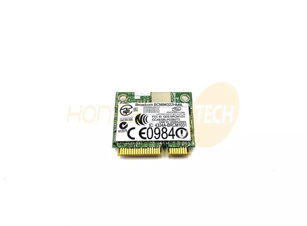 GENUINE DELL LATITUDE E6500 LAPTOP WIRELESS WIFI CARD DW1510 PW934 0PW934 TESTED - Honeybee-Technologies