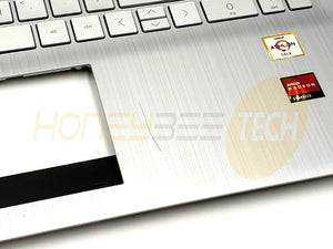 GENUINE HP 17-CP0076NR LAPTOP PALMREST WITH KEYBOARD ASSEMBLY M50458-001 GRADE B - Honeybee-Technologies