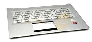 GENUINE HP 17-CP0076NR LAPTOP PALMREST WITH KEYBOARD ASSEMBLY M50458-001 GRADE B - Honeybee-Technologies