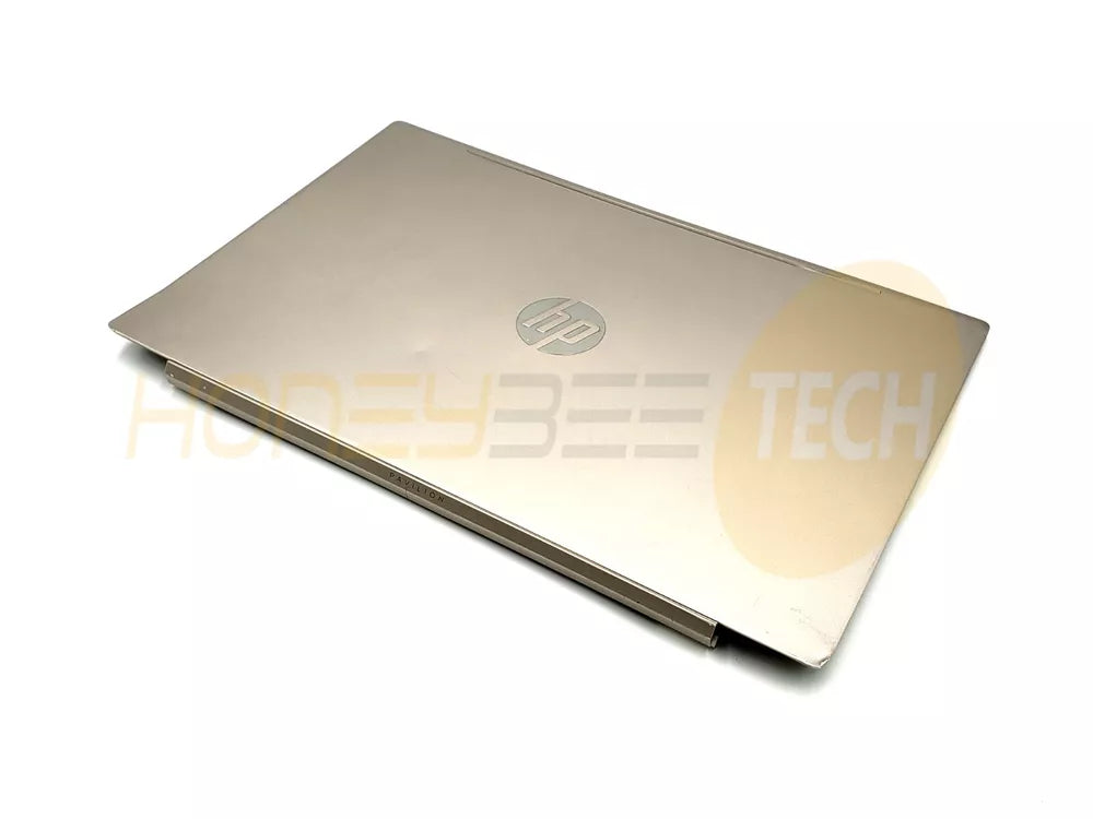 GENUINE HP PAVILION 15-CS3055WM LCD BACK COVER REAR LID GOLD L23880-001 GRADE C - Honeybee-Technologies