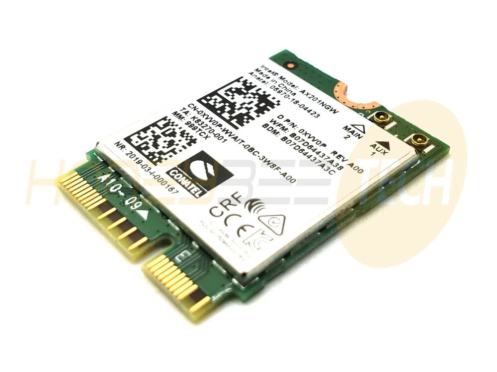 GENUINE DELL WIRELESS WIFI BLUETOOTH DUAL BAND CARD AX201NGW XVV0P TESTED - Honeybee-Technologies
