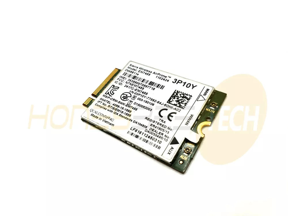 GENUINE DELL WIRELESS AIRPRIME EM7455 4G WWAN CARD 3P10Y 03P10Y TESTED - Honeybee-Technologies