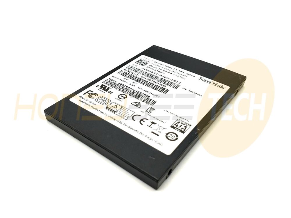 GENUINE DELL 256GB 2.5" 7MM SATA SSD SOLID STATE DRIVE 7RJNT 07RJNT TESTED - Honeybee-Technologies