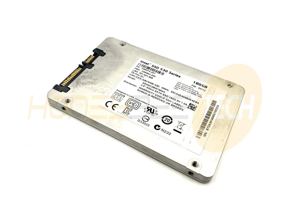 GENUINE INTEL 180GB 2.5" SSD SATA 7MM SOLID STATE DRIVE SSDSC2BW180A4 TESTED - Honeybee-Technologies