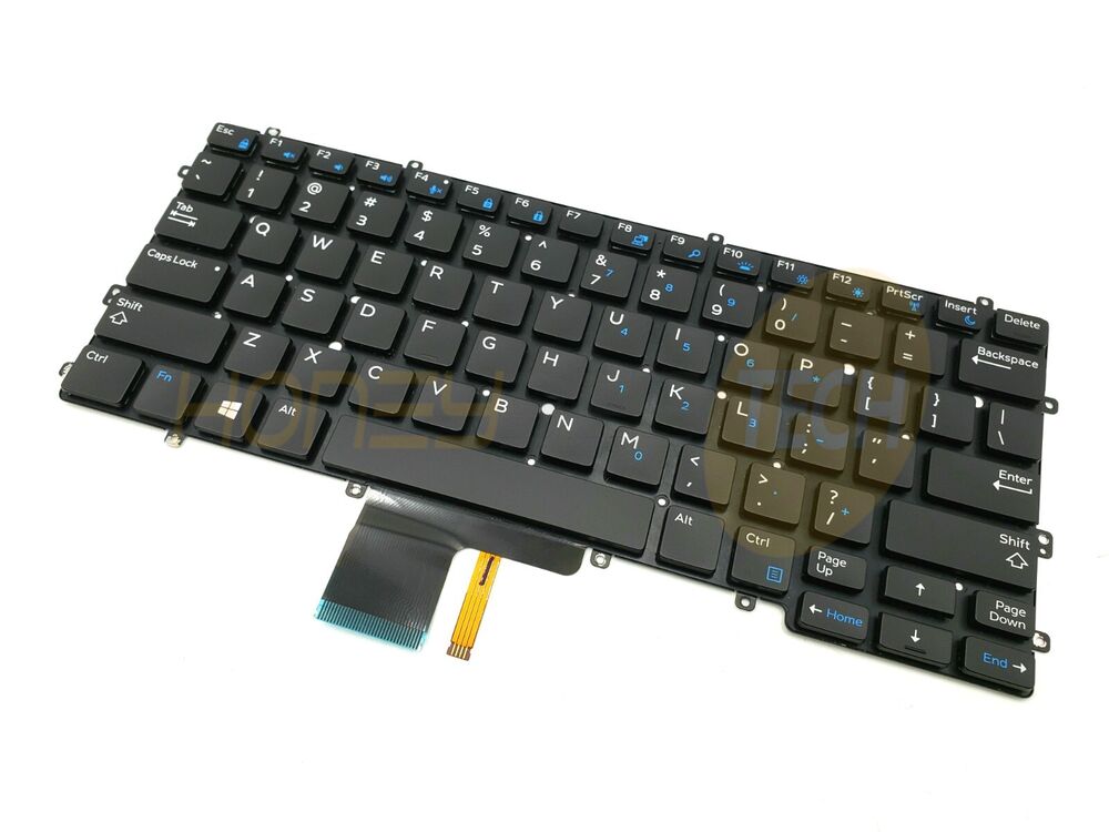 GENUINE DELL LATITUDE 7370 82KEY KEYBOARD BACKLIT KTYW0 0KTYW0 GRADE A - Honeybee-Technologies