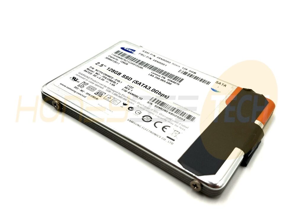 GENUINE LENOVO 128GB 2.5" SATA SSD 7MM SOLID STATE DRIVE 45N8081 TESTED - Honeybee-Technologies