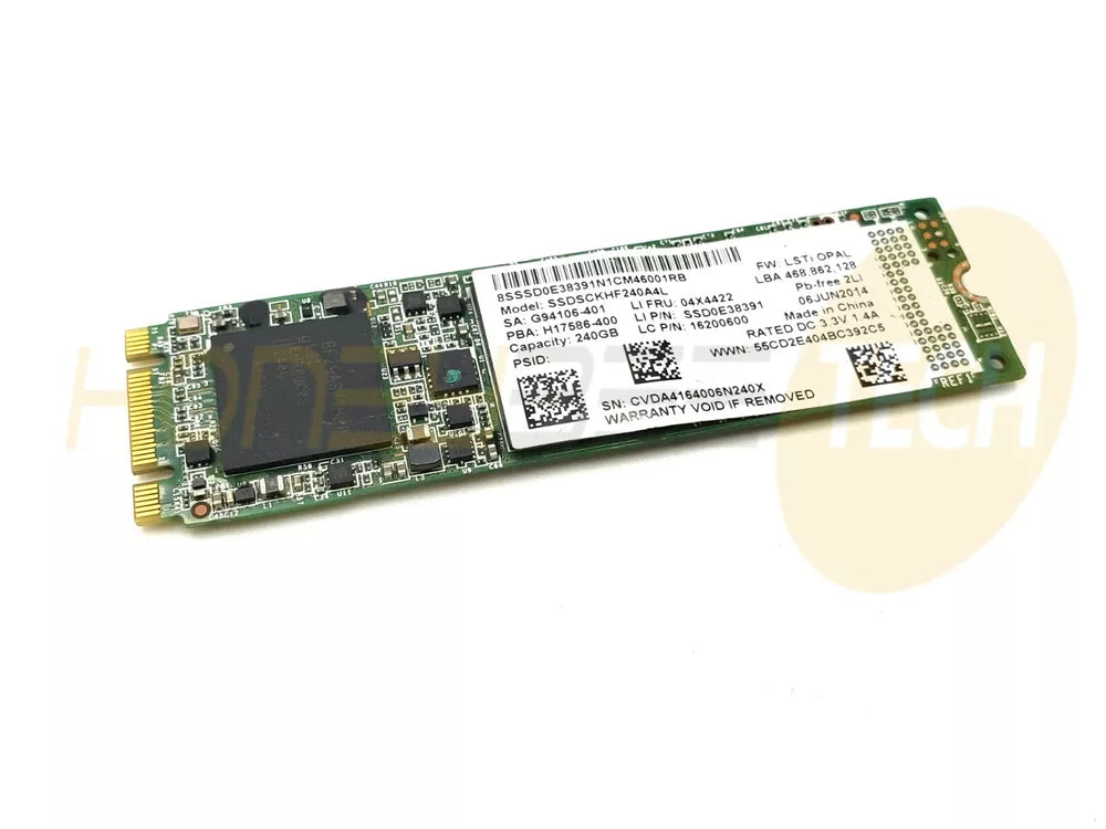 LENOVO 240GB SSD LAPTOP SOLID STATE DRIVE M.2 80MM 04X4422 SSDSCKHF240A4L TESTED - Honeybee-Technologies