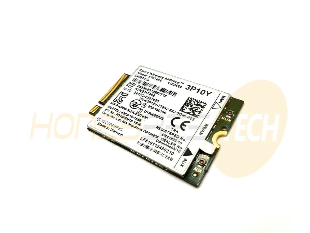 GENUINE DELL WIRELESS AIRPRIME EM7455 4G WWAN CARD 3P10Y 03P10Y TESTED - Honeybee-Technologies