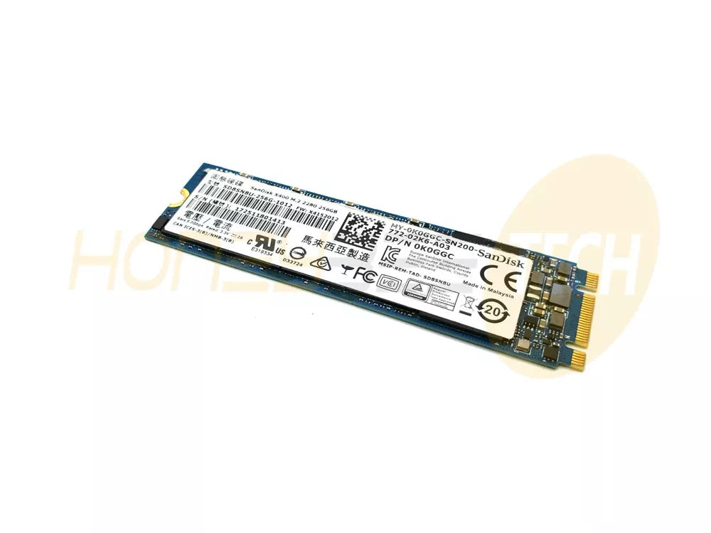 GENUINE DELL 256GB 80MM M.2 SOLID STATE DRIVE SD8SN8U-256G-1012 K0GGC TESTED - Honeybee-Technologies