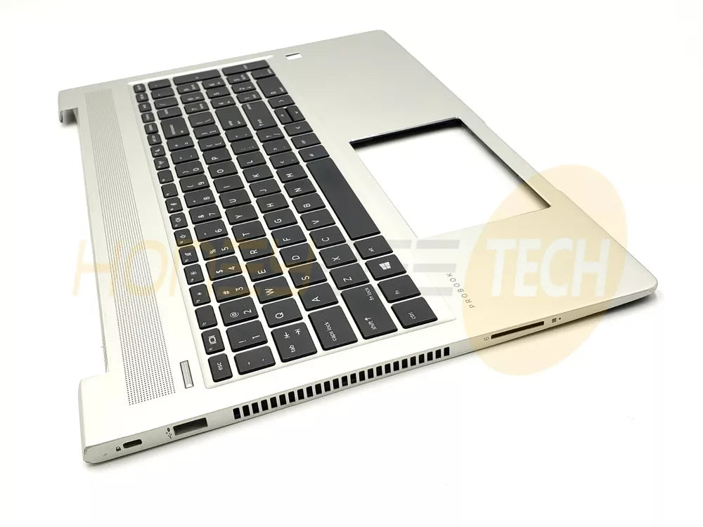 GENUINE HP PROBOOK 455 G7 LAPTOP PALMREST WITH KEYBOARD L45091-001 GRADE A - Honeybee-Technologies