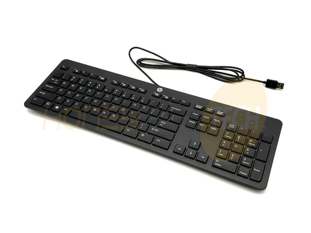 NEW GENUINE HP USB WIRED KEYBOARD SLIM BLACK QWERTY 803181-001 - Honeybee-Technologies