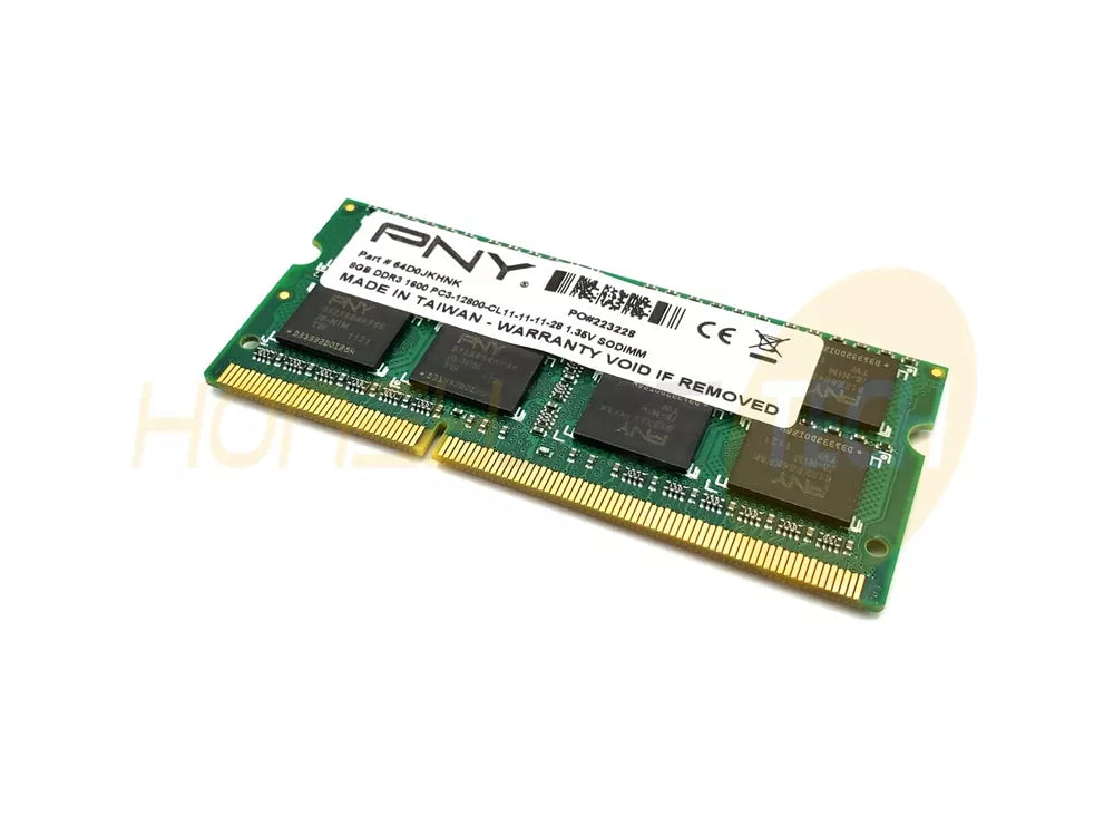 GENUINE PNY 8GB 1600MHZ 2RX8 SODIMM PC3L-12800 MEMORY RAM 64D0JKHNK TESTED - Honeybee-Technologies