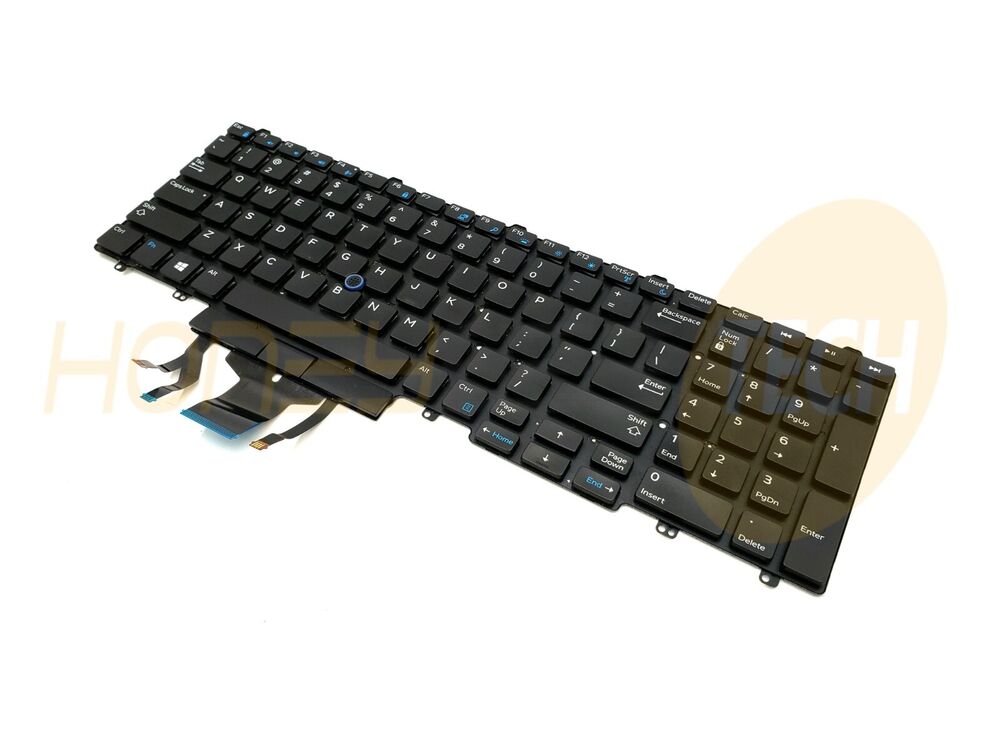 GENUINE DELL LATITUDE 5590 5580 E5550 106 KEY KEYBOARD BACKLIT 383D7 TESTED - Honeybee-Technologies