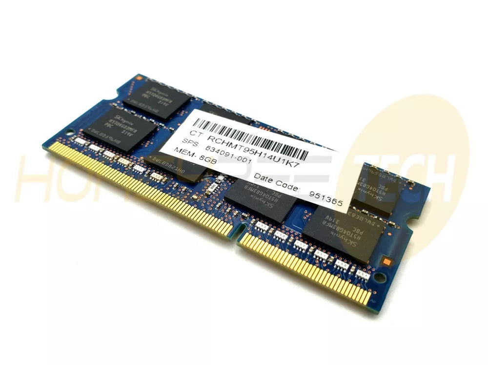 GENUINE HP ELITEBOOK 9470M 8GB 2RX8 PC3-12800S DDR3 SODIMM 634091-001 TESTED - Honeybee-Technologies