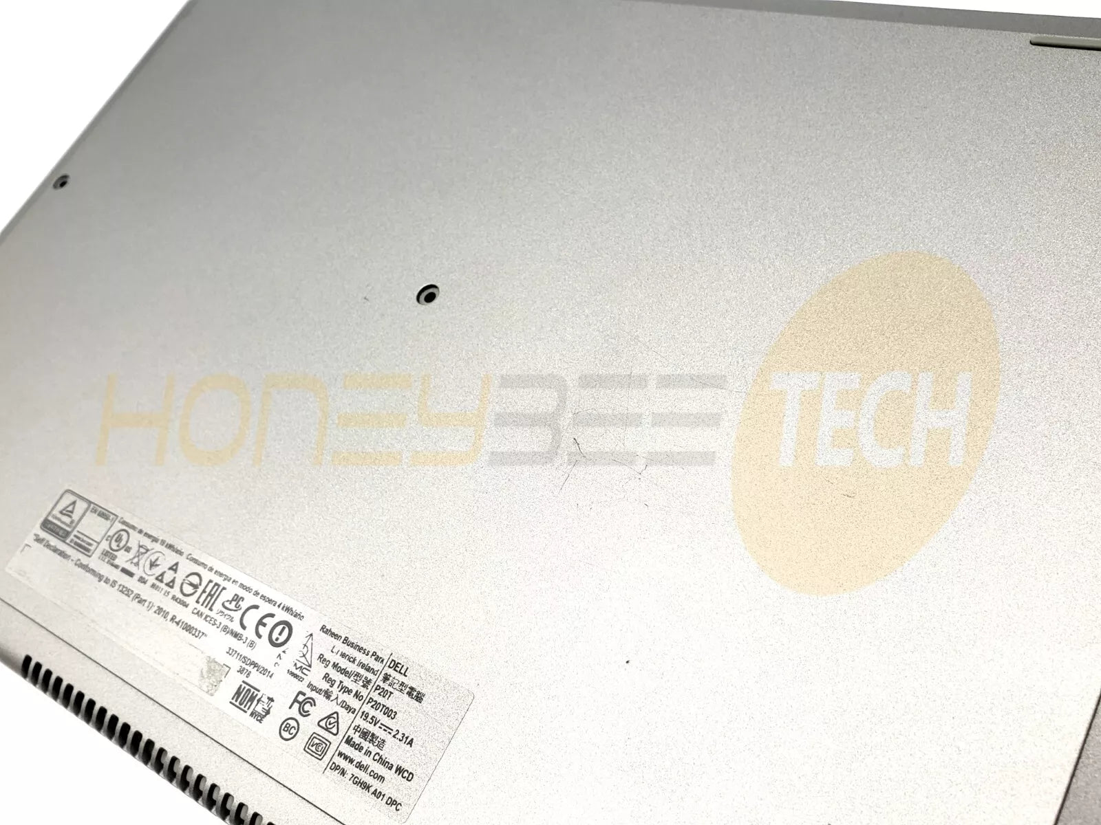 GENUINE DELL INSPIRON 3157 2-IN-1 BOTTOM BASE CASE COVER SILVER DJXM1 GRADE B - Honeybee-Technologies