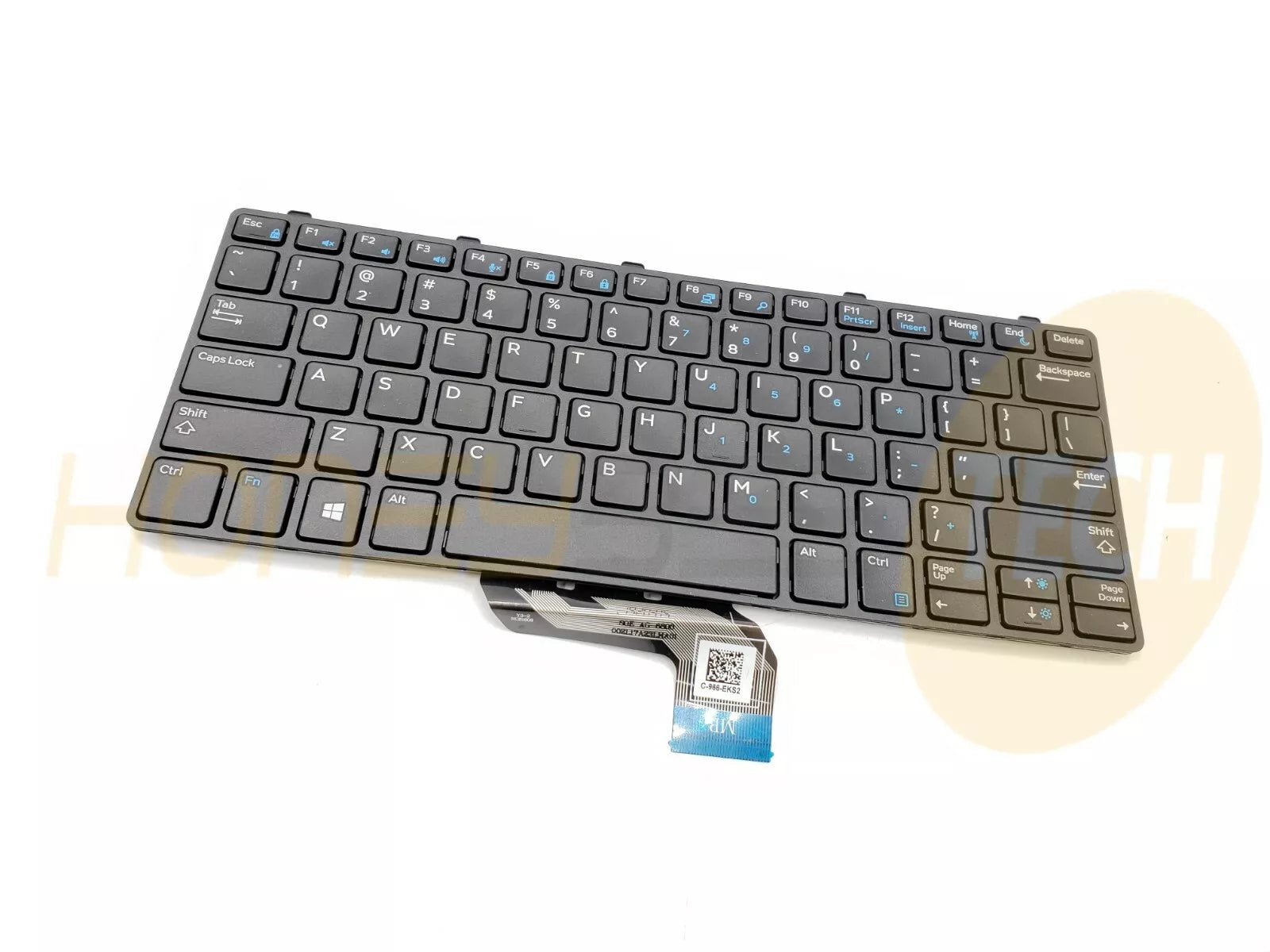 GENUINE DELL LATITUDE 3380 3300 LAPTOP 82KEY KEYBOARD NG83V 343NN 0343NN GRADE A - Honeybee-Technologies