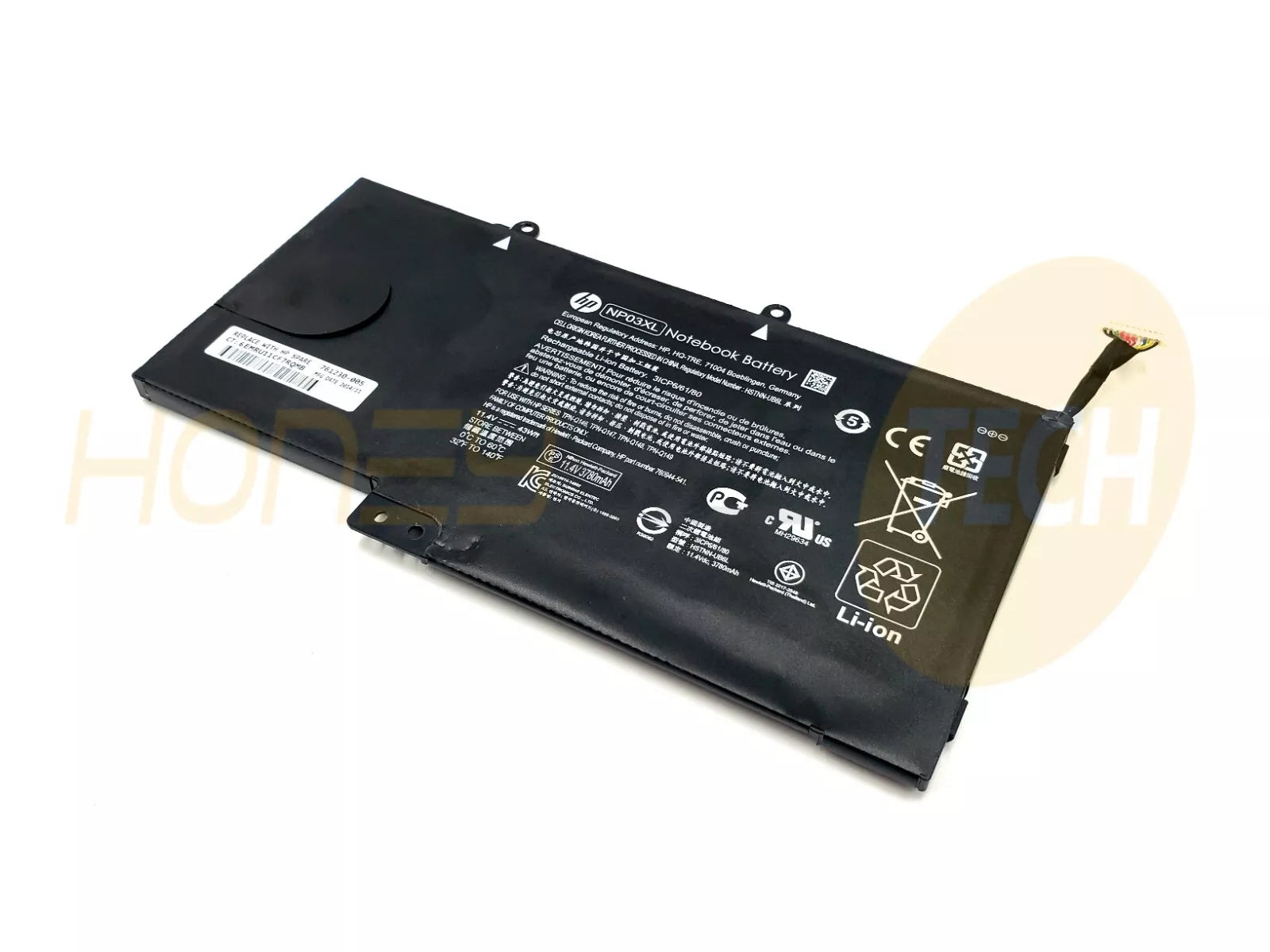 GENUINE HP ENVY 15-U011DX 15-U110DX 3CELL 43WHR BATTERY 761230-005 TESTED - Honeybee-Technologies