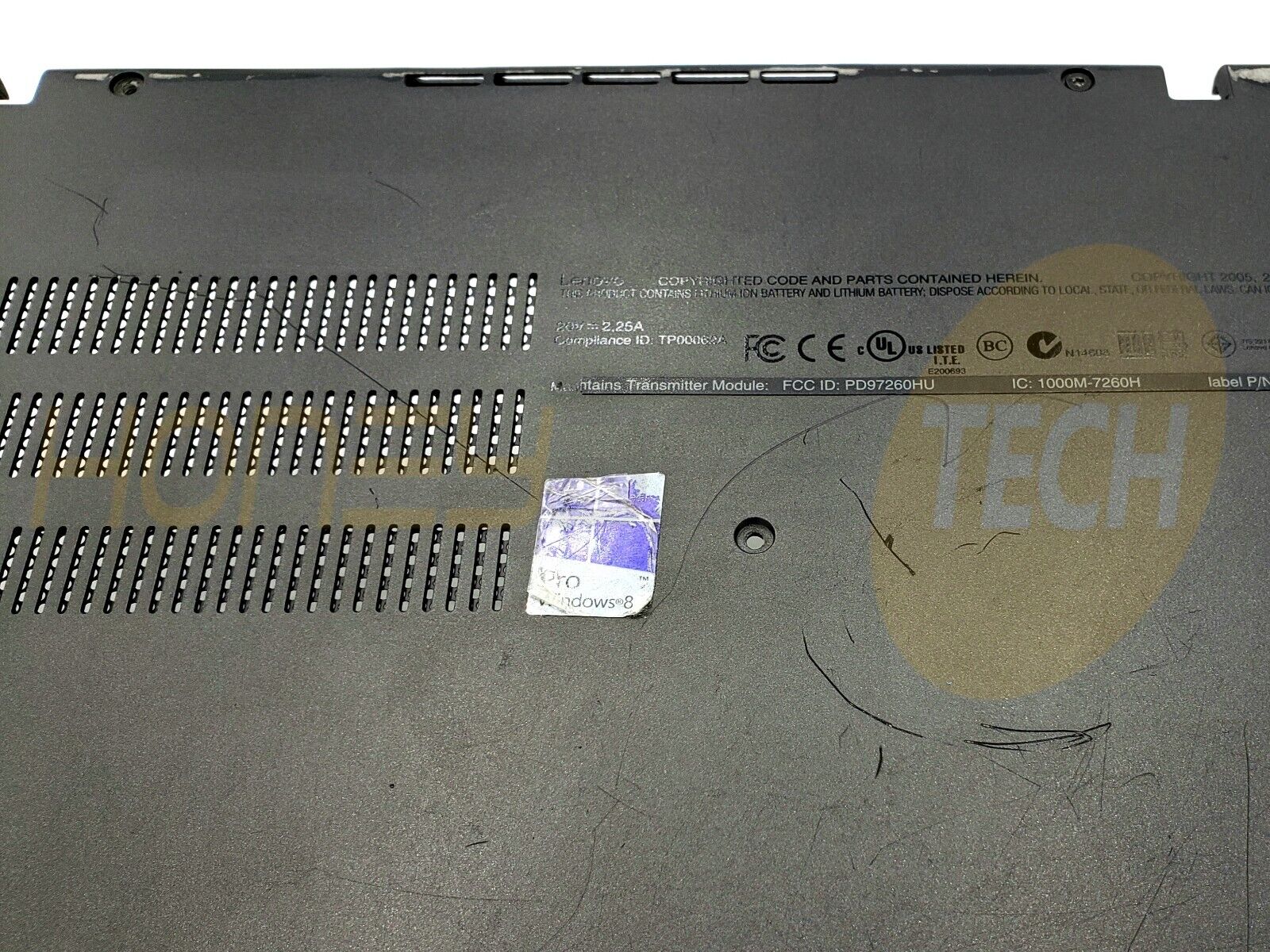 GENUINE LENOVO THINKPAD S1 YOGA BOTTOM BASE CASE COVER 04X6444 WITH DEFECT - Honeybee-Technologies