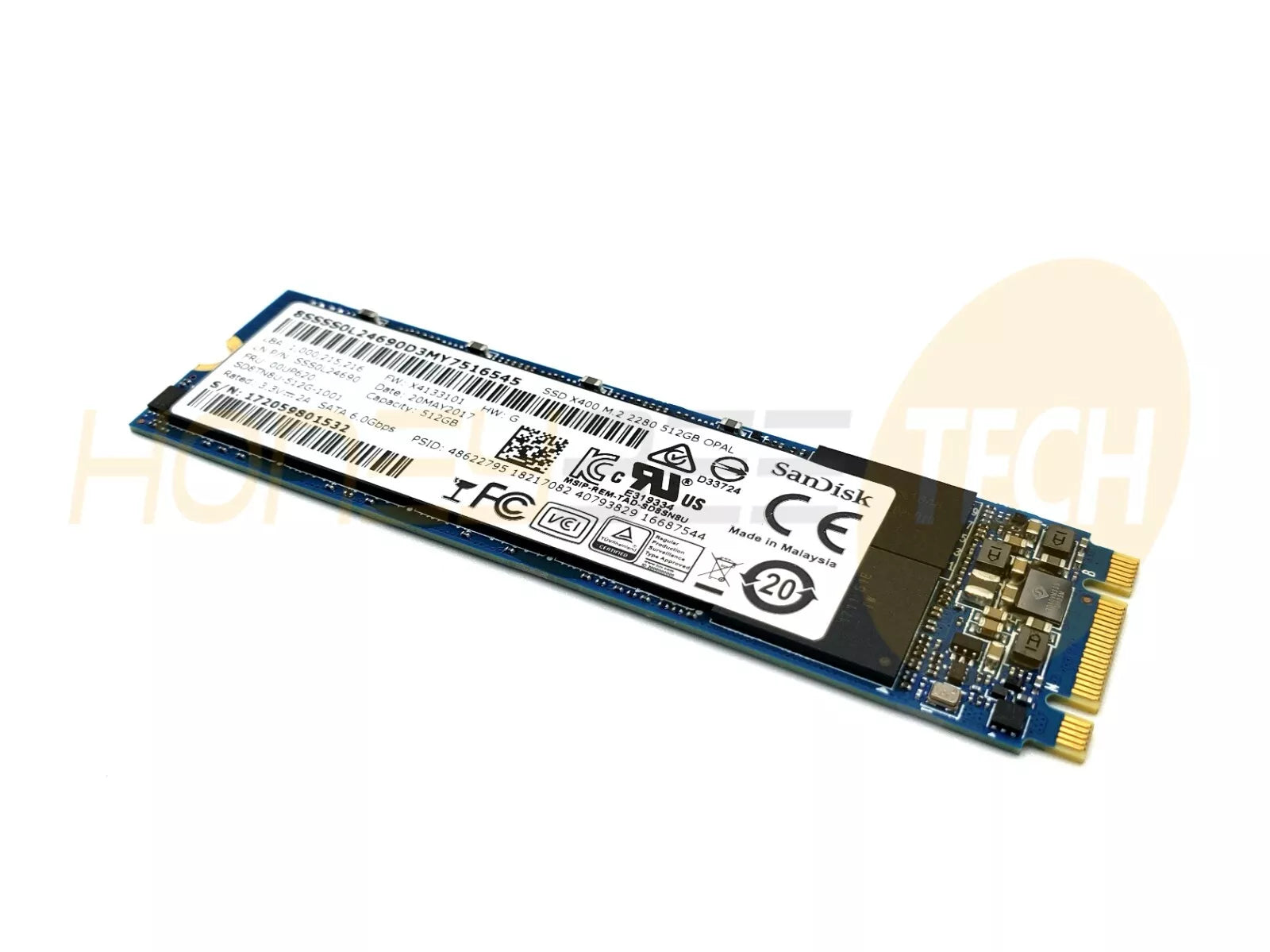 GENUINE LENOVO THINKPAD T470S P50 512GB M.2 SSD 2280 00UP620 TESTED - Honeybee-Technologies