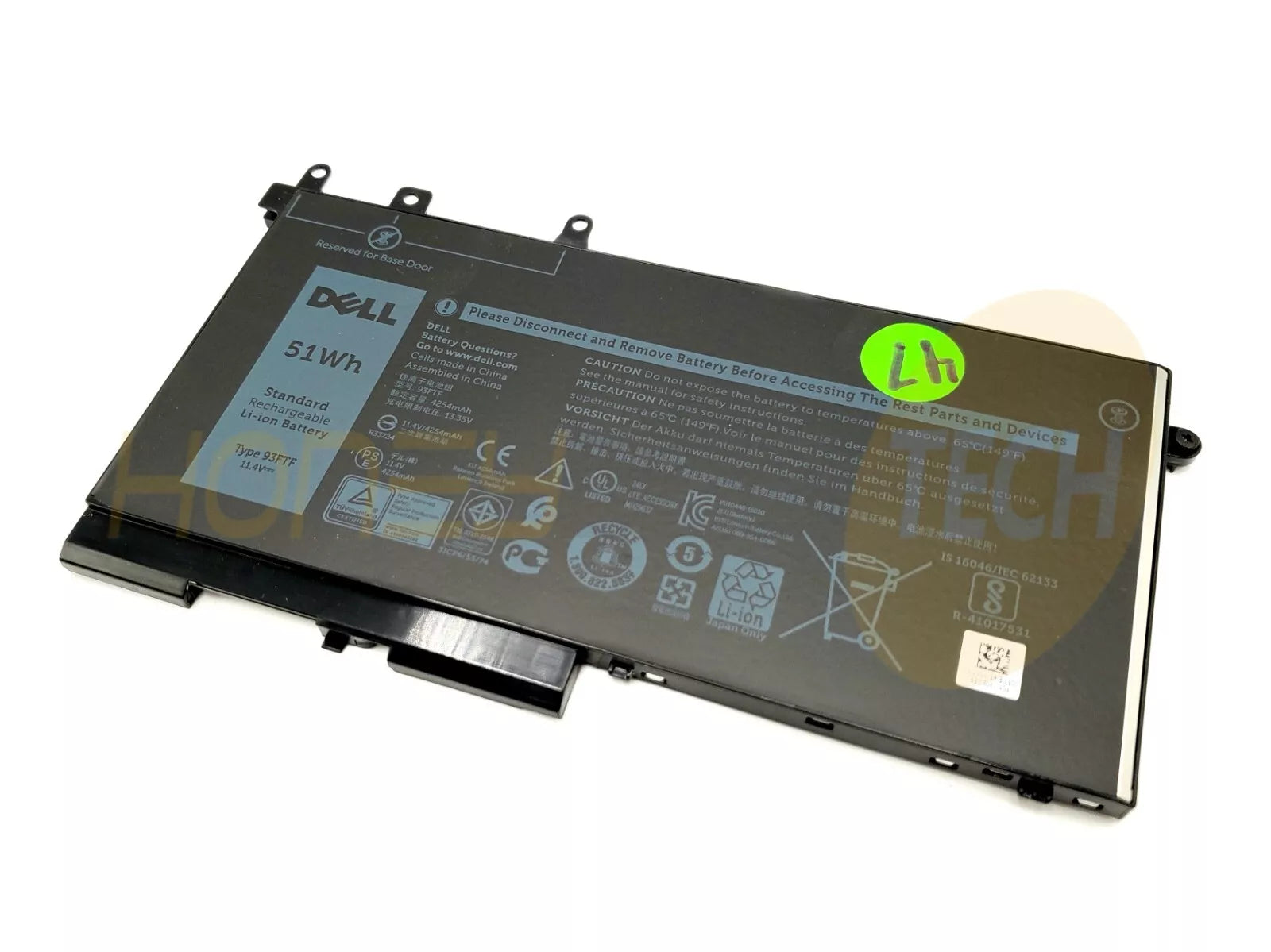 GENUINE DELL LATITUDE 5580 5280 5480 5490 3CELL 51WHR BATTERY 93FTF D4CMT TESTED - Honeybee-Technologies