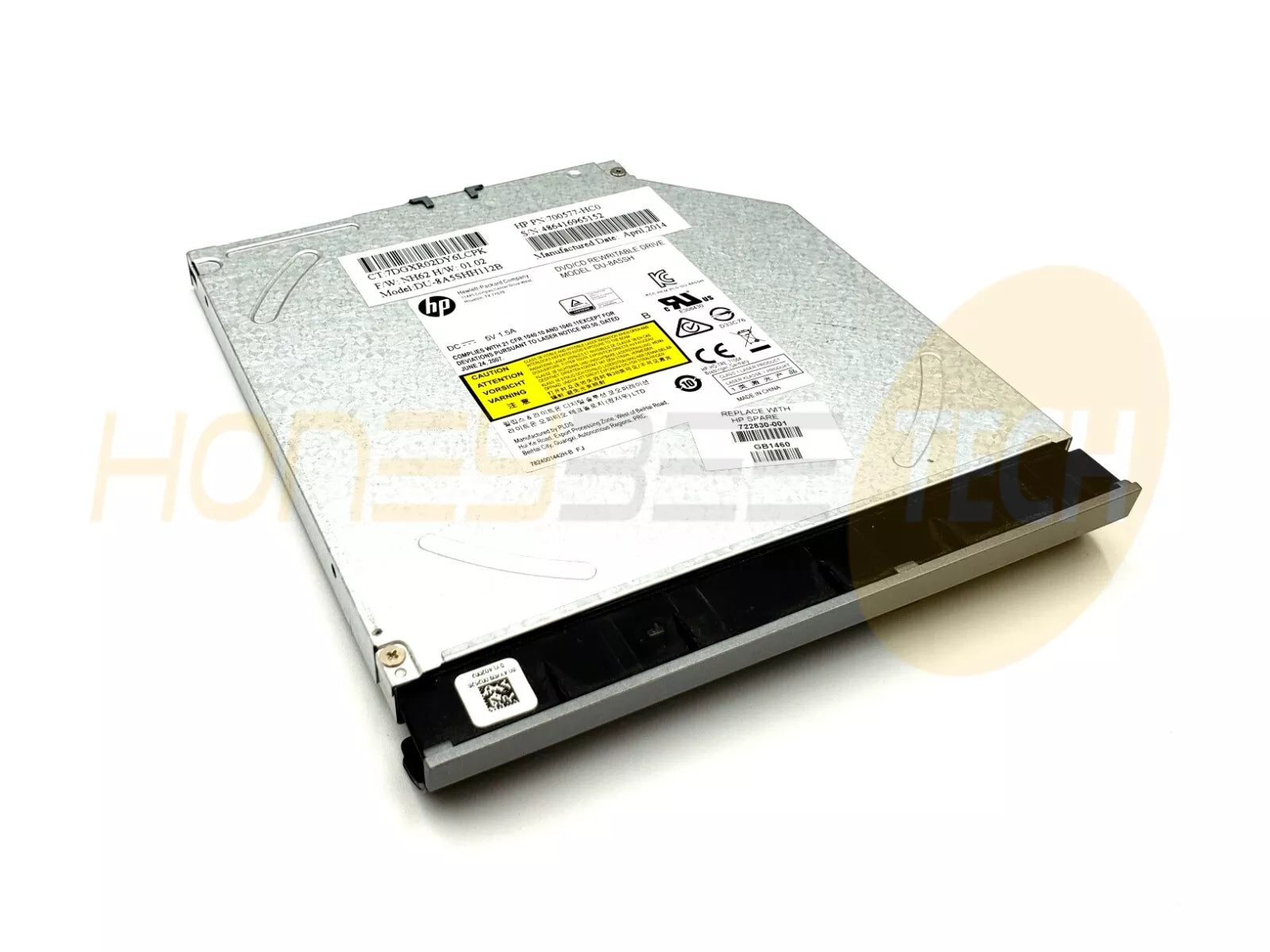 GENUINE HP PROBOOK 450 455 G1 DVD+/-RW W/BRACKET/BEZEL 12.7MM 722830-001 TESTED - Honeybee-Technologies