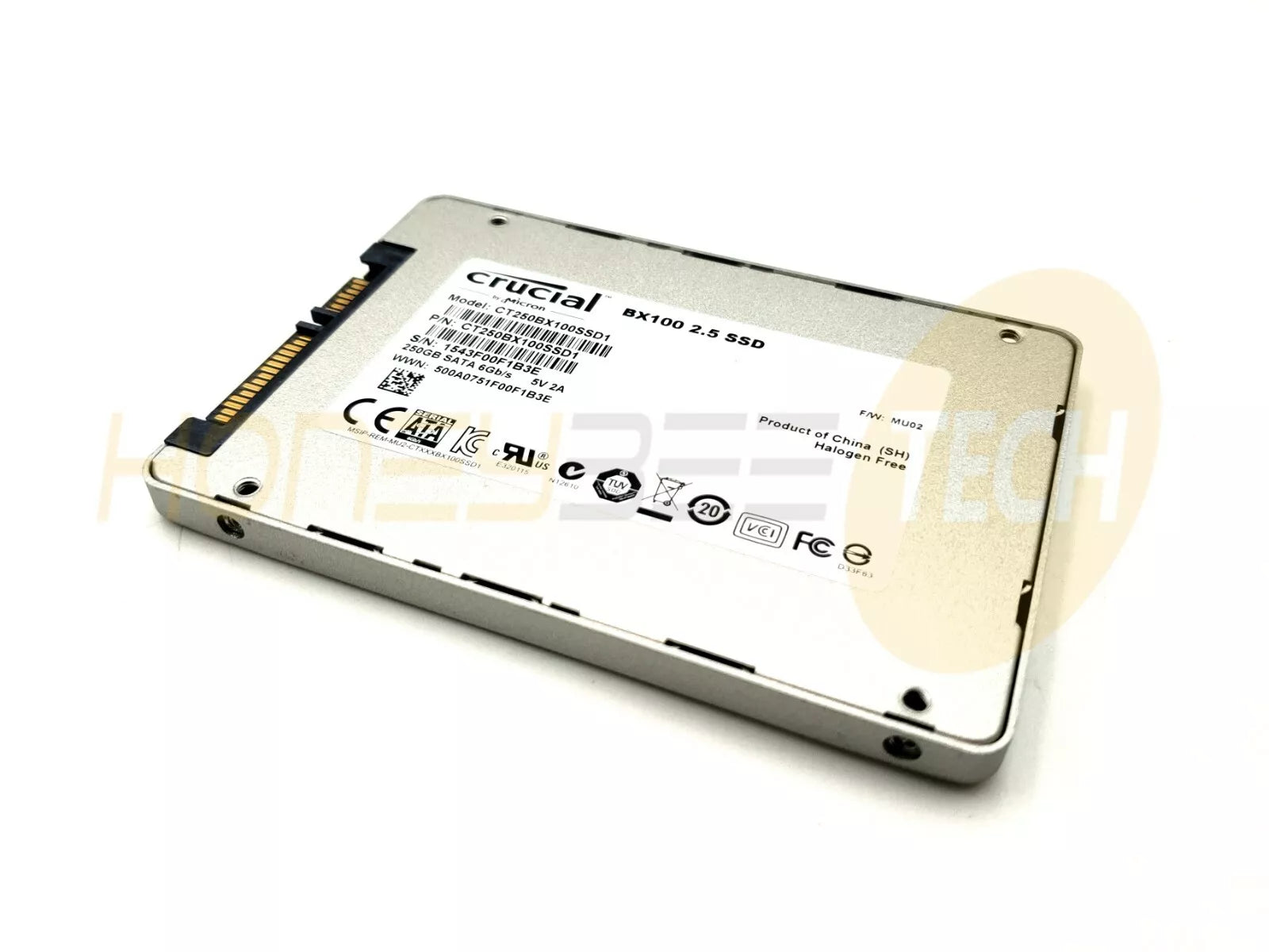 CRUCIAL BX100 250GB 2.5" 7MM SATA SSD SOLID STATE DRIVE CT250BX100SSD1 TESTED - Honeybee-Technologies