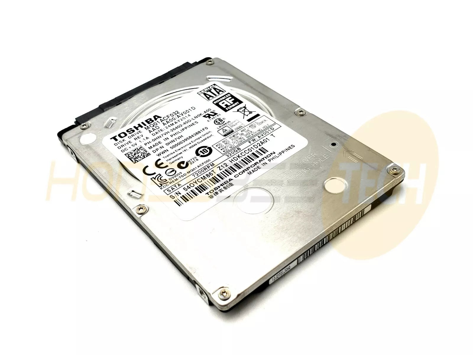 GENUINE DELL 320GB 7.2K SATA 7MM 2.5" HARD DRIVE MQ01ACF032 HN7VH 0HN7VH TESTED - Honeybee-Technologies