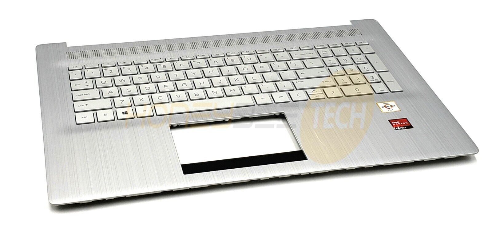 GENUINE HP 17-CP0076NR LAPTOP PALMREST WITH KEYBOARD ASSEMBLY M50458-001 GRADE B - Honeybee-Technologies