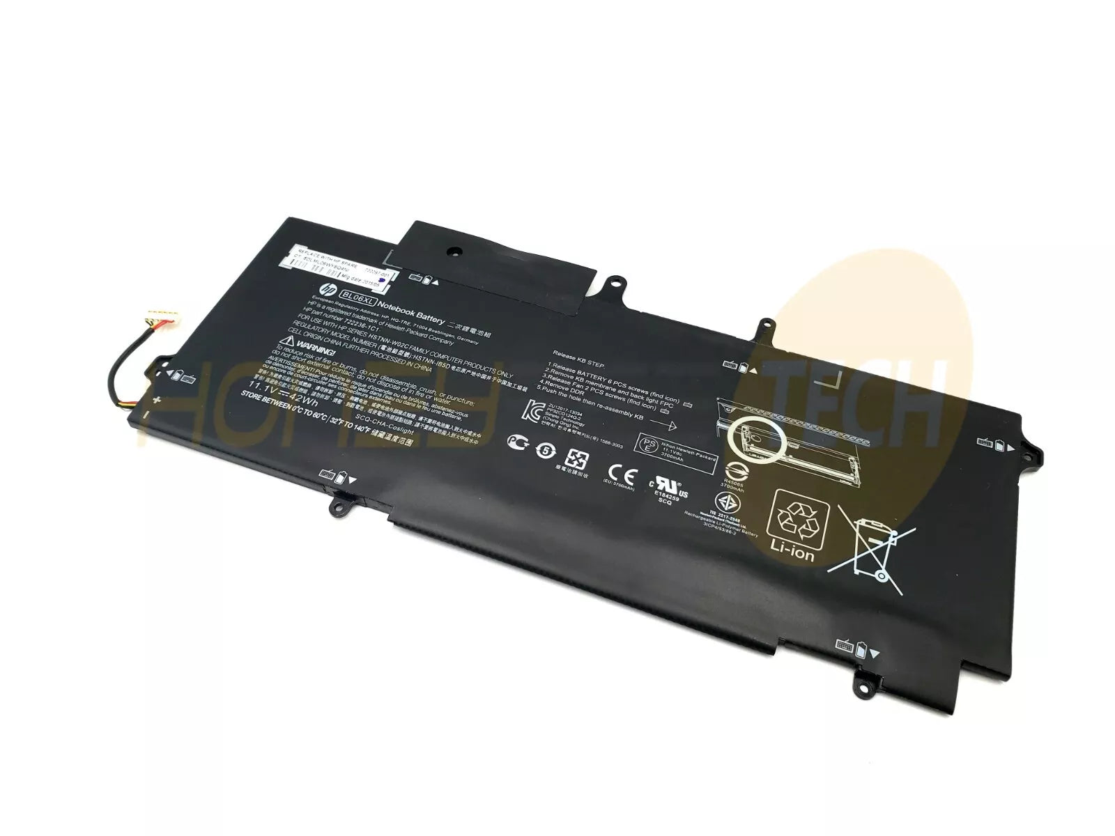 GENUINE HP ELITEBOOK FOLIO 1040 G2 6CELL 42WHR BATTERY BL06XL 722297-001 TESTED - Honeybee-Technologies