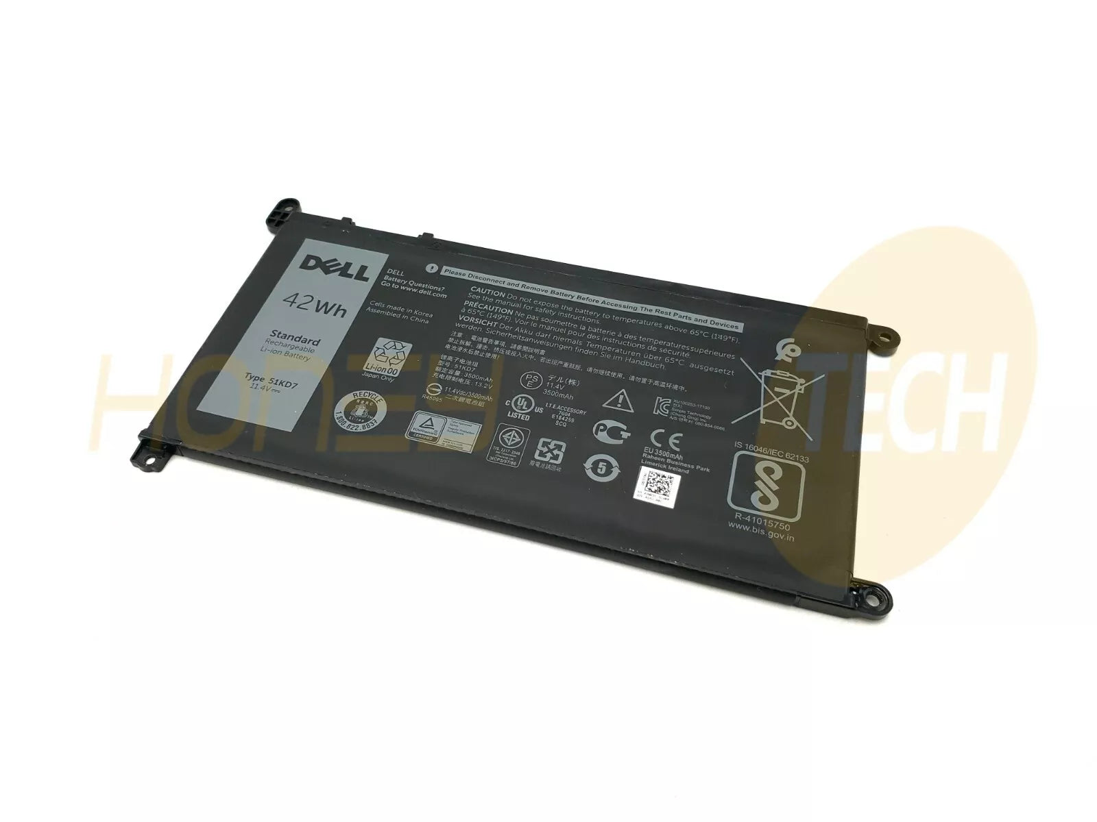 GENUINE DELL CHROMEBOOK 3100 5190 2-in-1 3CELL 42WHR BATTERY 51KD7 YWD3C TESTED - Honeybee-Technologies